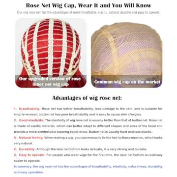 LABEAUTÉ Max Beauty Red Mermaid Wigs for Woman with Starfish Hair Clips, Adult Curly Long Hair Dail...