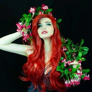 LABEAUTÉ Red Mermaid Wig with Starfish Hair Clips