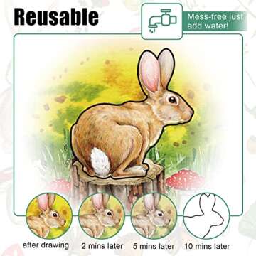 20 Pcs Dementia Products for Elderly Dementia Activities for Seniors Paint with Water Books for Adults Reusable Water Painting Toy Painting Brush Dementia Activities Paint with Water Set Drawing Gifts