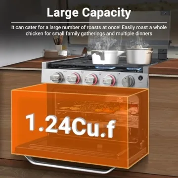 AMZCHEF 17" RV Gas Range Oven - Compact & Efficient