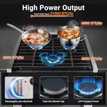 AMZCHEF 17" RV Gas Range Oven - Compact & Efficient