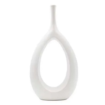 Samawi White Ceramic Vase Set for Modern Home Decor