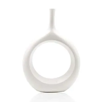 Samawi White Ceramic Vase Set for Modern Home Decor