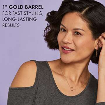 Hot Tools 1" Curling Iron for Beginners | Long-Lasting Results, Defined Curls and Easy to Use with T...