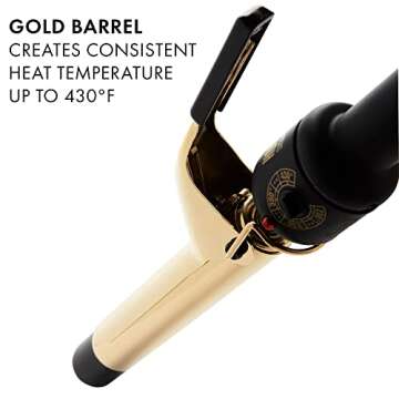 Hot Tools 1" Curling Iron for Beginners | Long-Lasting Results, Defined Curls and Easy to Use with Temperature Control for All Hair Types up to 430℉