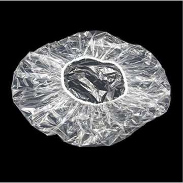 100 Pcs Clear Plastic Shower Caps – Versatile Use for Home and Spa