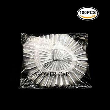 100 Pcs Disposable Thick Shower Caps for Home and Spa