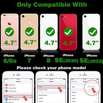 Joyleop Black Retro 3D Classic Shaped Case foriPhone SE 2022/2020/6/6S/7/8 4.7",Cute 3D Cartoon Cove...