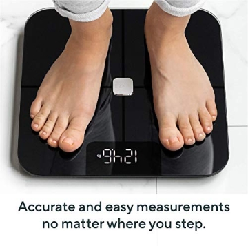 Wyze Smart Scale, Scale for Body Weight, Digital Bathroom Scale for Body Fat, BMI, and Heart Rate, Body Composition Analyzer with App, Batteries Included, Bluetooth, 400 lb, Navy Blue