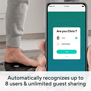 Wyze Smart Scale, Scale for Body Weight, Digital Bathroom Scale for Body Fat, BMI, and Heart Rate, Body Composition Analyzer with App, Batteries Included, Bluetooth, 400 lb, Navy Blue