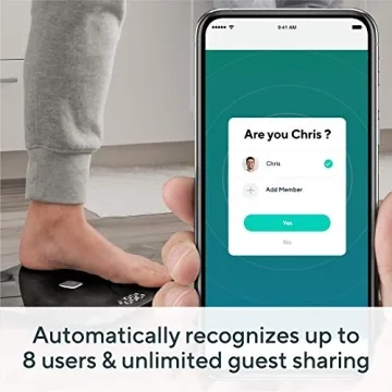 Wyze Smart Scale, Scale for Body Weight, Digital Bathroom Scale for Body Fat, BMI, and Heart Rate, Body Composition Analyzer with App, Batteries Included, Bluetooth, 400 lb, Navy Blue