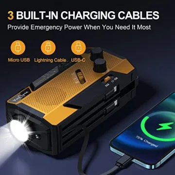 Yesiwtc Emergency Crank Weather Radio for Survival