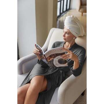 Ekouaer Birthing Robe Maternity Nightgown for Hospital Pregnancy Robes Plus Size Maternity Bathrobe Grey XL