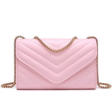 Dasein Women Small Quilted Crossbody Bags Stylish Evening Clutch with Chain Strap