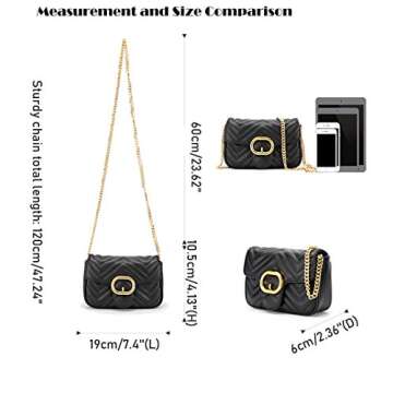 YXBQueen Womens Handbags and Purses Crossbody Bag White Quilted Handbags for Teen Girls