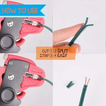 QNIAIE 100FT 18 AWG Stranded Wire with Vampire Plugs