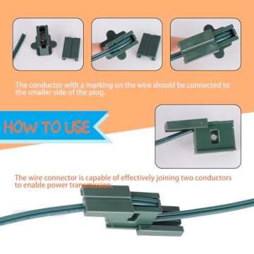 QNIAIE 100FT 18 AWG Stranded Wire with Vampire Plugs