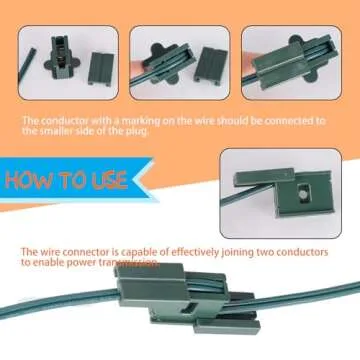 QNIAIE 100FT 18 AWG Stranded Wire with Vampire Plugs