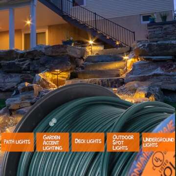 QNIAIE 100FT 18 AWG Stranded Wire with Vampire Plugs