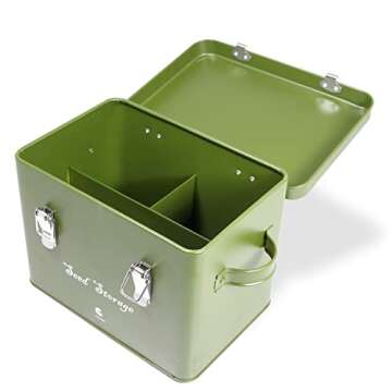 GLOCHYRA - Seed Storage Box - Seed Packet Storage Organizer Garden Seed Container with dividers Comp...