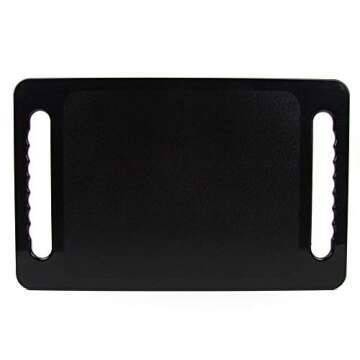 Large Hand Mirror with Double Handle - Rectangular Hand Held Mirror with Handle - Hair Salon Equipment Hairstylist and Barber Accessories (Black)