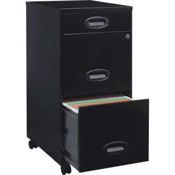 Lorell 3-Drawer Mobile Filing Cabinet - Stylish Storage Solutions