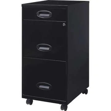 Lorell 3-Drawer Mobile Filing Cabinet - Stylish Storage Solutions
