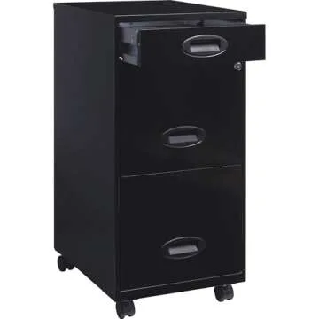 Lorell 3-Drawer Mobile Filing Cabinet - Stylish Storage Solutions