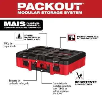Milwaukee 48-22-8450 PACKOUT Tool Case with Foam Customizable Insert