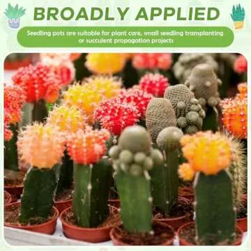 Yaomiao 200 Pcs 2 Inch Red Mini Plastic Plant Pot Nursery Seedling Pots Seed Starter with Drainage Holes for Indoor Outdoor Garden Succulent Plants Cuttings Transplanting