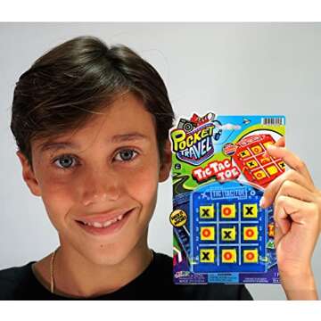 JA-RU Portable Tic Tac Toe (1 Pack) Classic Mini Board Games for Kids. Pocket Travel Size. Party Favor Birthday Stocking Stuffer. 3256-1
