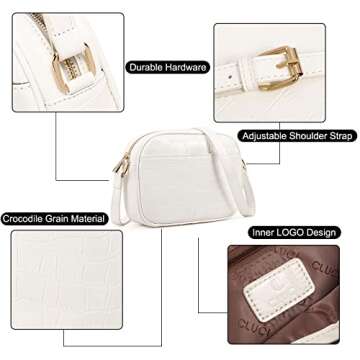 CLUCI Crossbody Bags for Women, Vegan Leather Cross body Wallet Purse Adjustable Strap, Women's Small Over Shoulder Handbag