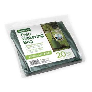 Greenscapes Tree Watering Bag with Micro-Perforated Seams for Slow Release Drip 6-8 Hour Empty Time: Fits Up To 4 Inch Caliper, 20 Gallon Capacity (Pack of 1)