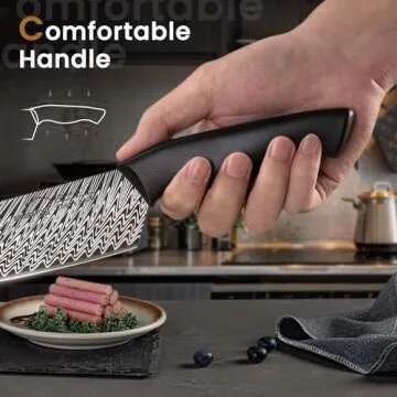 15-Piece Kitchen Knife Set with Built-in Sharpener Block