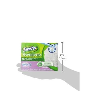 Swiffer Sweeper Dry Sweeping Cloths, Mop and Broom Floor Cleaner Refills, Febreze Lavender Vanilla and Comfort Scent, 16 Count