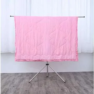 exilot Foldable Portable Space Saving Clothes Drying Rack, Heavy Duty Stainless Steel Laundry Drying Racks, Adjustable High Capacity Garment Rack, with Windproof Hooks.