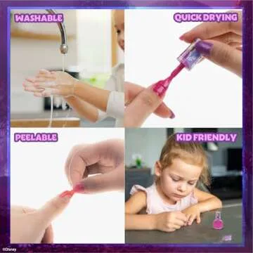 Disney Frozen 2 - Townley Girl Super Sparkly Cosmetic Makeup Set for Girls with Lip Gloss Nail Polish Nail Stickers - 11 Pcs|Perfect for Parties Sleepovers Makeovers| Birthday Gift for Girls 3 Yrs+