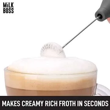 Milk Boss Mighty Frother for Perfect Coffee & Matcha