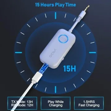 YMOO Bluetooth 5.3 Transmitter Receiver for TV and Airplane