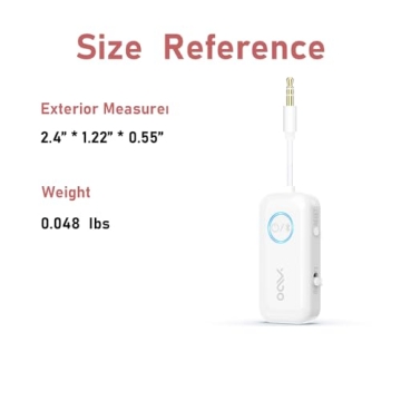 YMOO Bluetooth 5.3 Transmitter Receiver for TV and Airplane