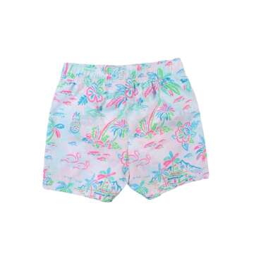 RUGGEDBUTTS Boys UPF50+ Sun Protection Novelty Swim Trunks - Tropical Resort, 4T