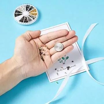 Pandahall 420pcs Mixed Color Brass Tube Crimp Beads