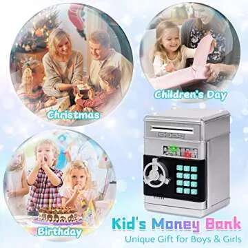 Refasy Electronic Piggy Bank for Kids Ages 3+  | Money Saving Safe