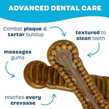 Barkbox Bright Durable Dog Dental Kit for Tough Chewers, 15 Chew Sticks & Toothpaste - Medium Breeds