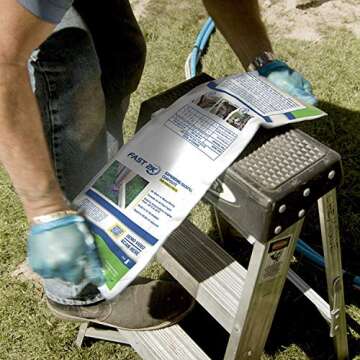 Fast 2K Fence Post Mix and Concrete Alternative and Replacement for Fence Post and Mail Post Installs. 32.8 oz Bag of Expanding Composite Footing Compound