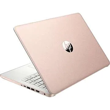 HP 14" Touchscreen Laptop, Intel Dual-Core N4020, 8GB DDR4 RAM, 128GB Storage(64GB eMMC+64GB Micro SD), Webcam, 1Yr Office w/Accessories(Rose Gold)