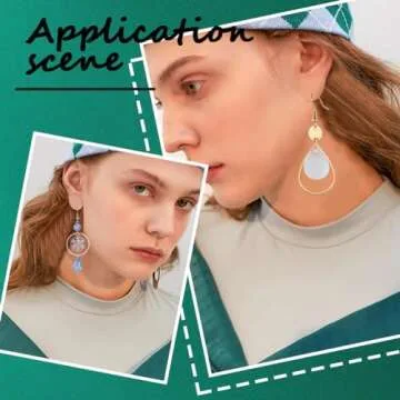 SOFPLATE 1 Box 120Pcs 25mm 30mm Beading Hoop Earrings Round Hoop Earring Findings Linking Rings Gold Silver Teardrop Oval Earring Open Bezel Pendant Frame for DIY Earrings Jewelry Making Accessories