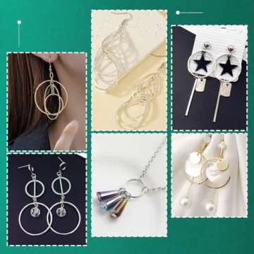 SOFPLATE 1 Box 120Pcs 25mm 30mm Beading Hoop Earrings Round Hoop Earring Findings Linking Rings Gold Silver Teardrop Oval Earring Open Bezel Pendant Frame for DIY Earrings Jewelry Making Accessories