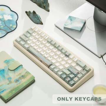 YUNZII Spring Tea 145 PBT Keycaps for Mechanical Keyboards
