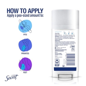 Secret Whole Body Deodorant Stick - Peach & Vanilla - 72HR Freshness